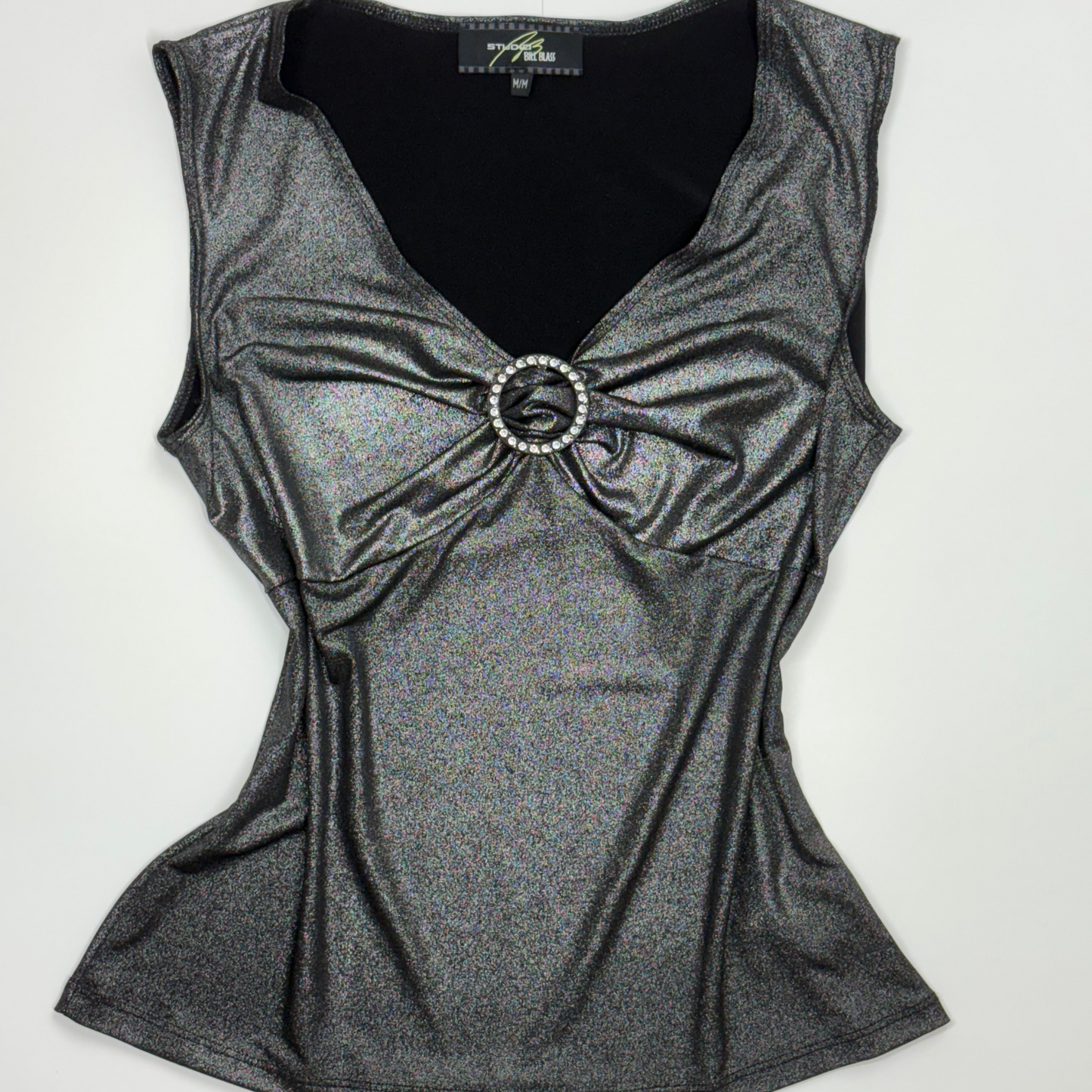 Silver V-Neck Tank