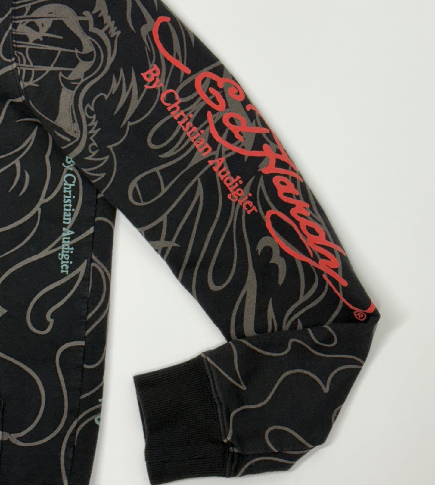 Ed Hardy by Christian Audigier  “Dead or Alive” Zip Up Hoodie