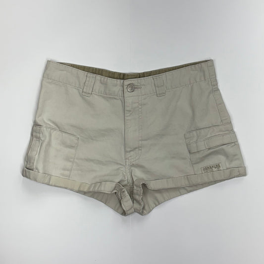Beige Mini Cargo Shorts