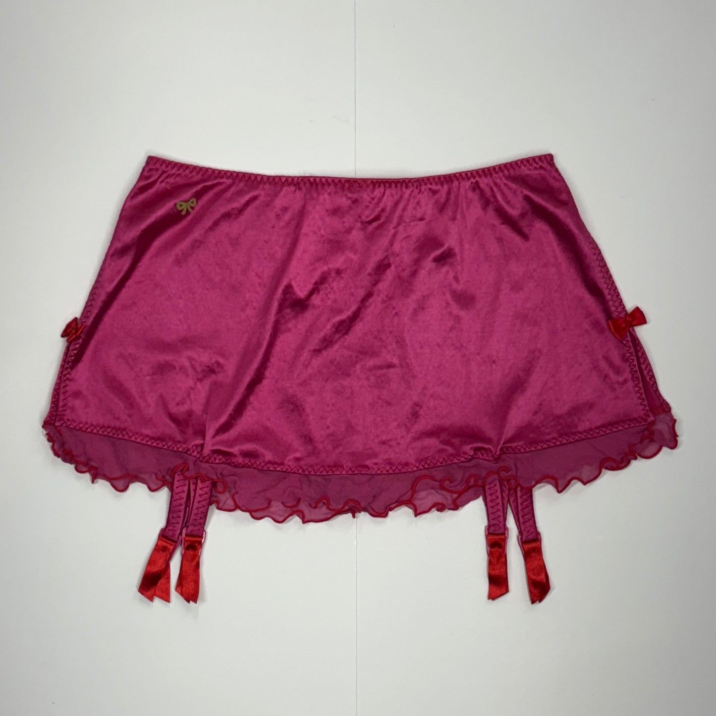 Victoria’s Secret Garter Belt Mini Skirt Pink & Red