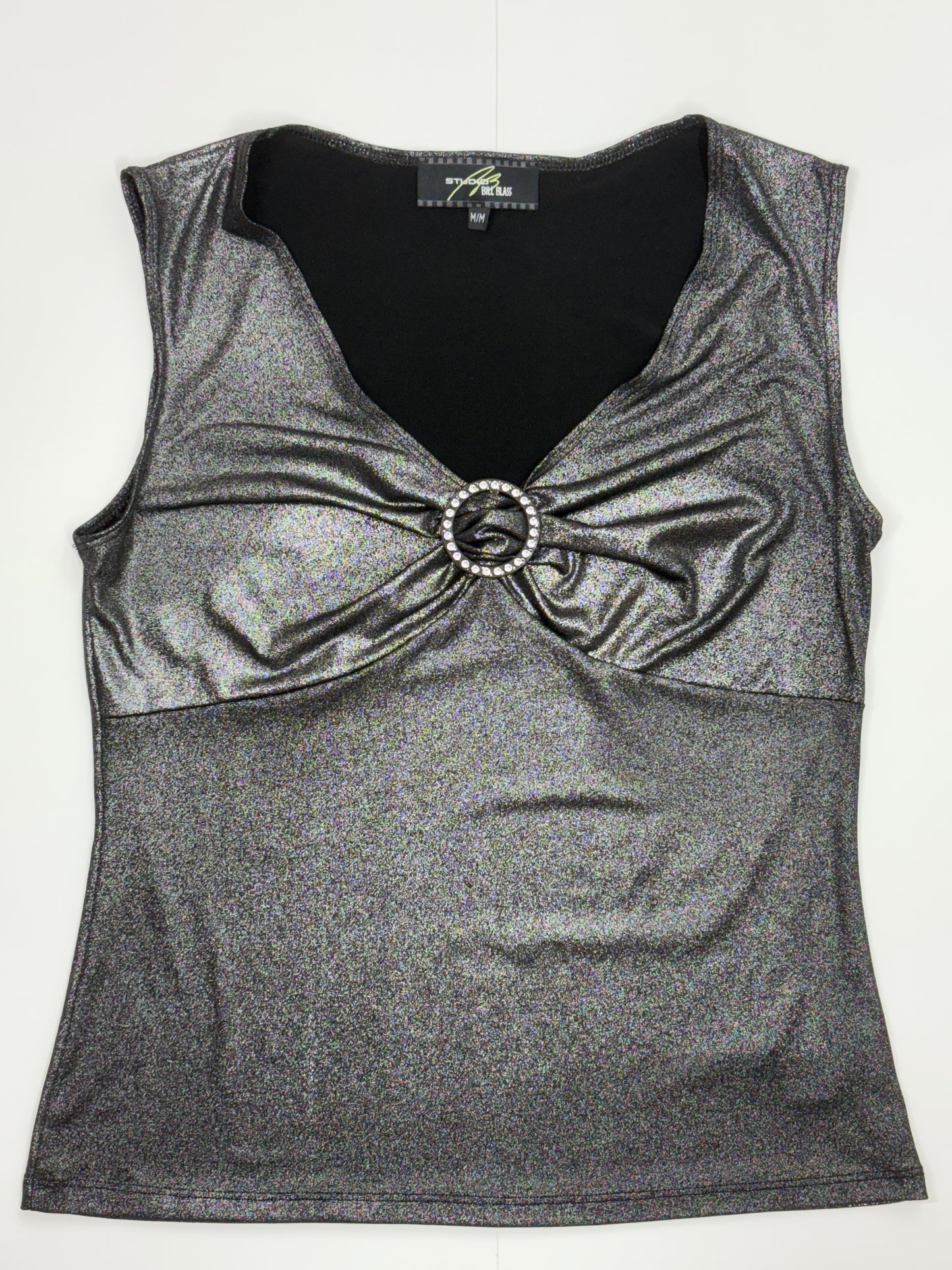 Silver V-Neck Tank