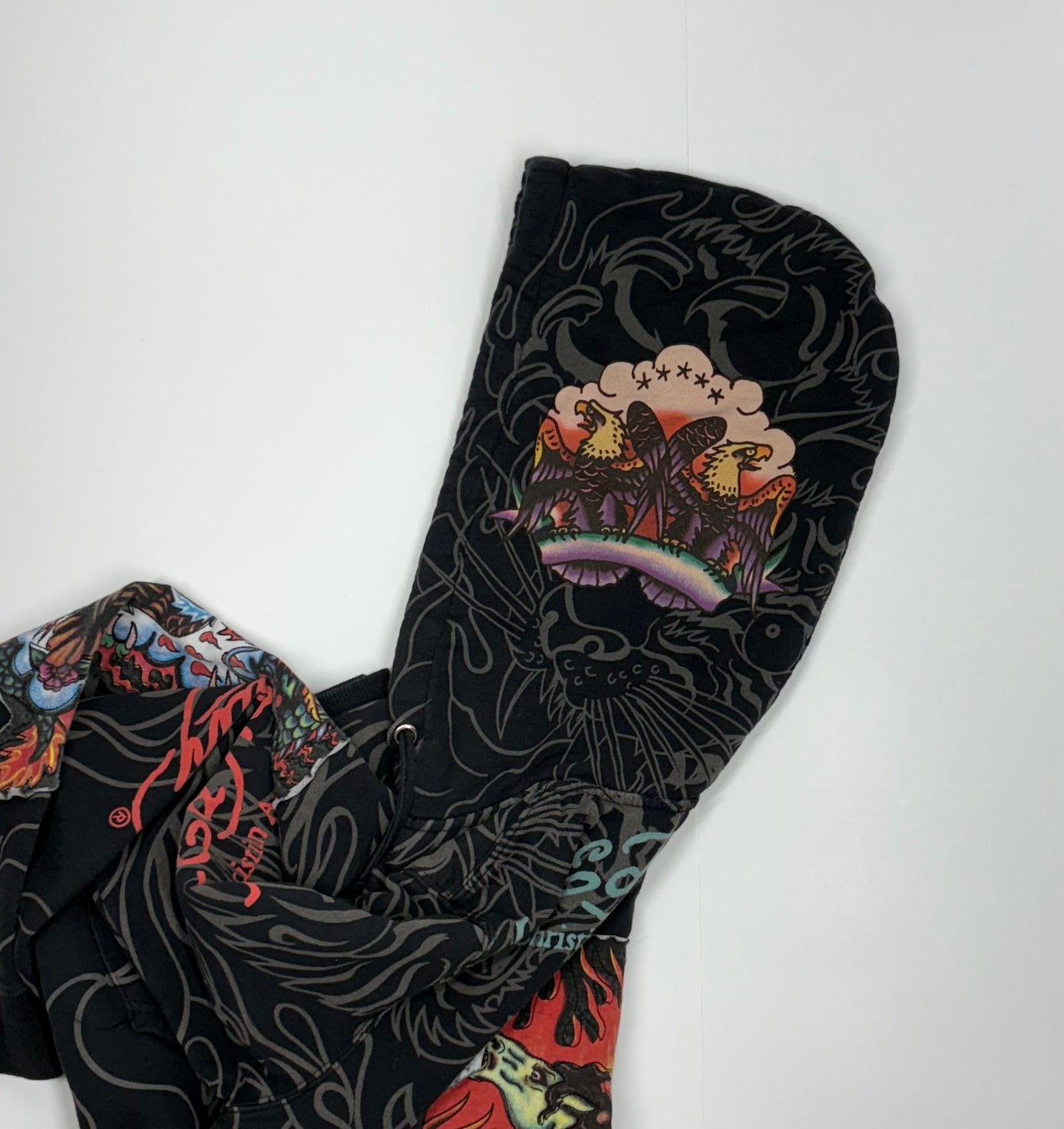 Ed Hardy by Christian Audigier  “Dead or Alive” Zip Up Hoodie