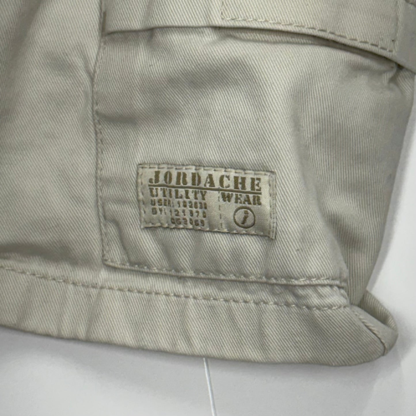 Beige Mini Cargo Shorts