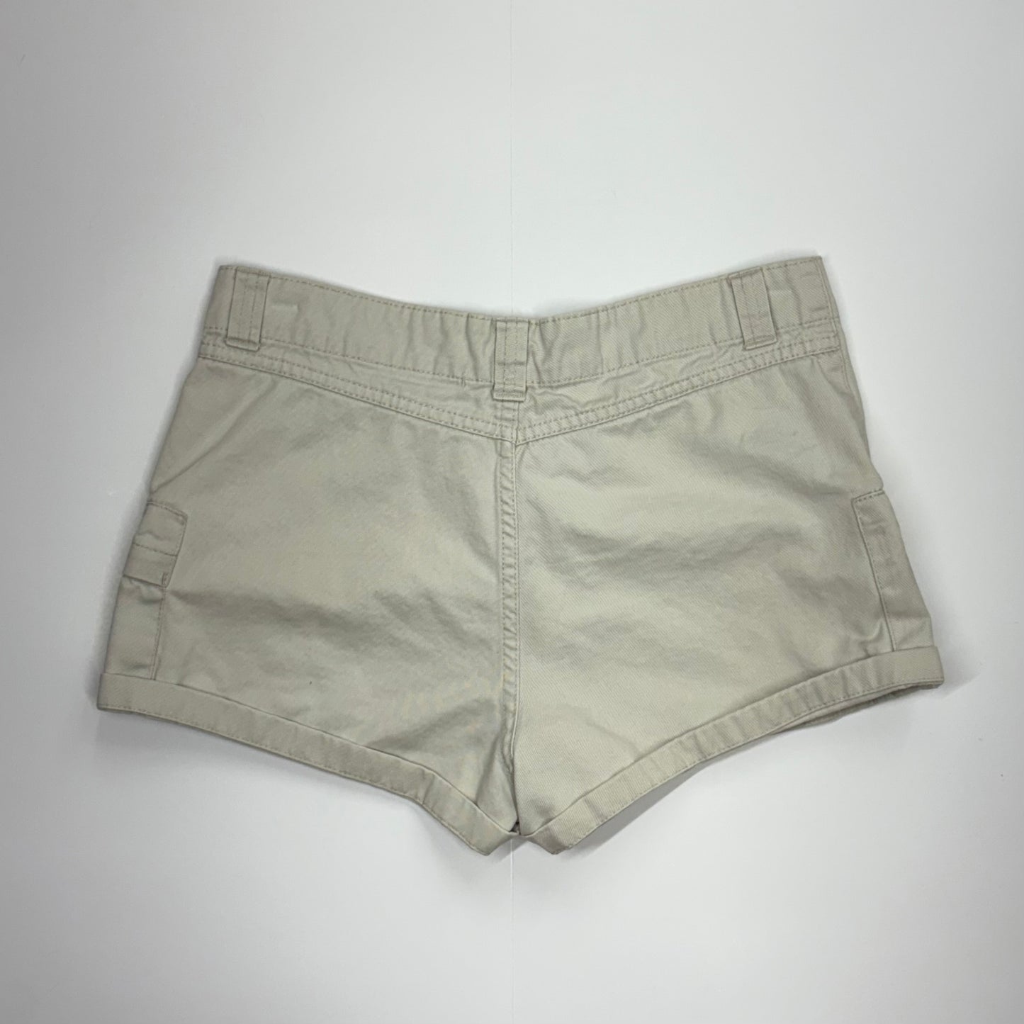 Beige Mini Cargo Shorts