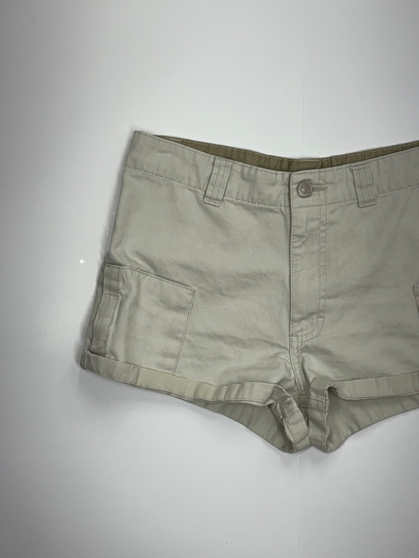 Beige Mini Cargo Shorts