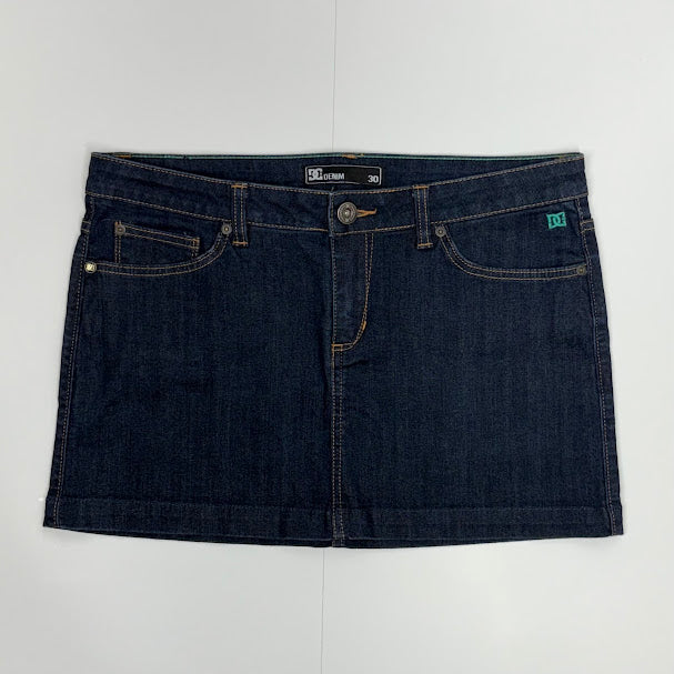 DC Shoes Dark Wash Denim Mini Skirt