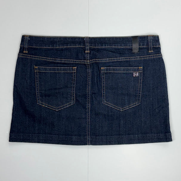DC Shoes Dark Wash Denim Mini Skirt