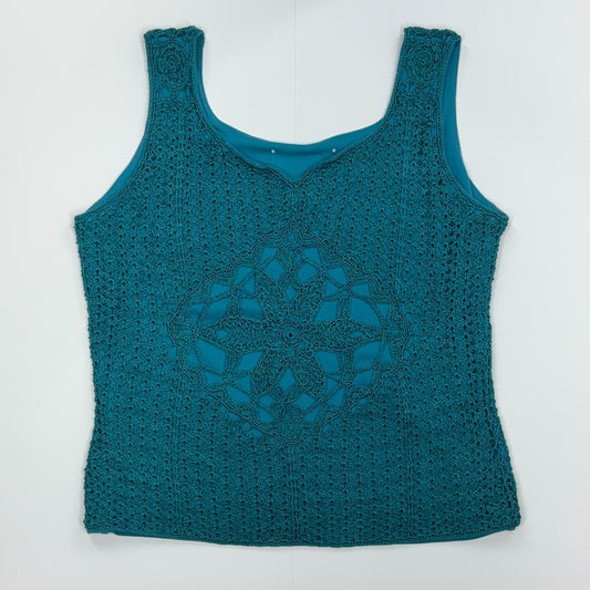 Crochet Teal Tank Top